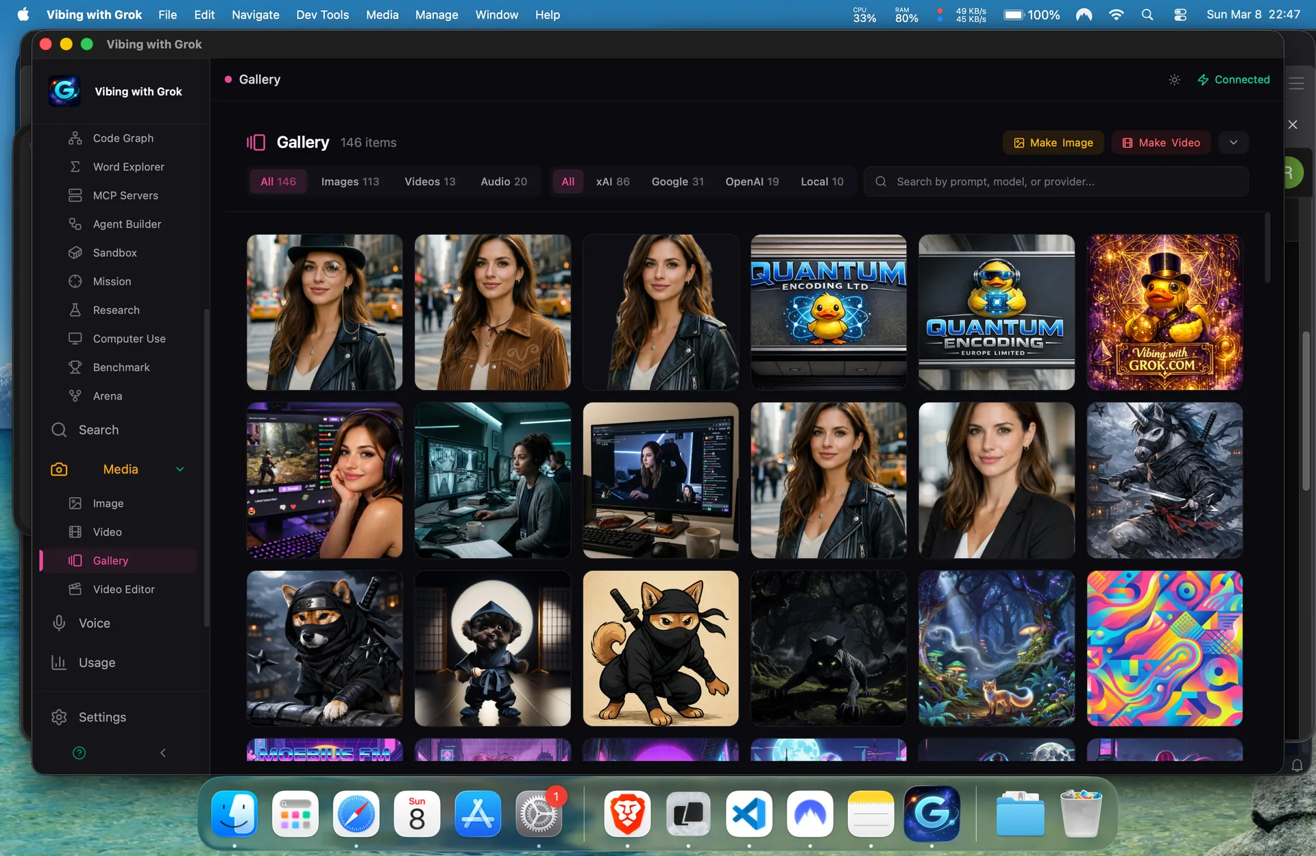 Media Studio — AI image generation with FLUX, Aurora, and Grok models
